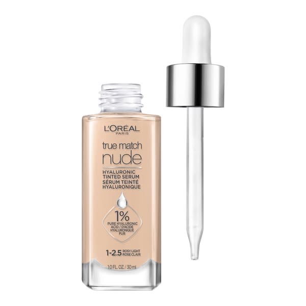 L’Oréal Paris True Match Nude Hyaluronic Tinted Serum – 1-2.5 Rosy Light